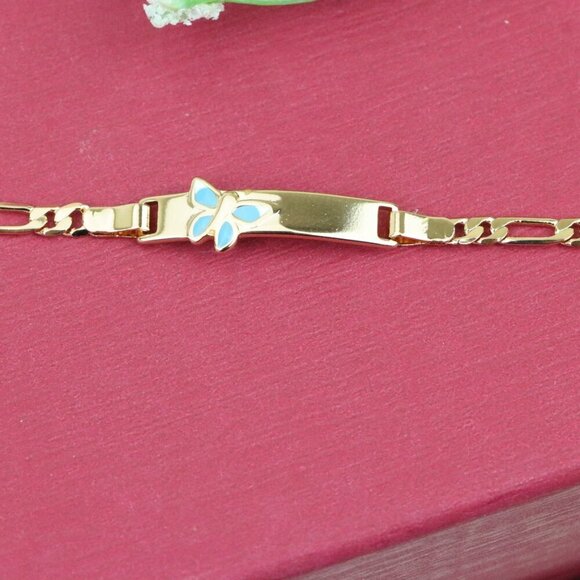 "Elegant Rose Gold Bracelet with Blue Butterfly Charm, XPBL0828 - Picture 13 of 13